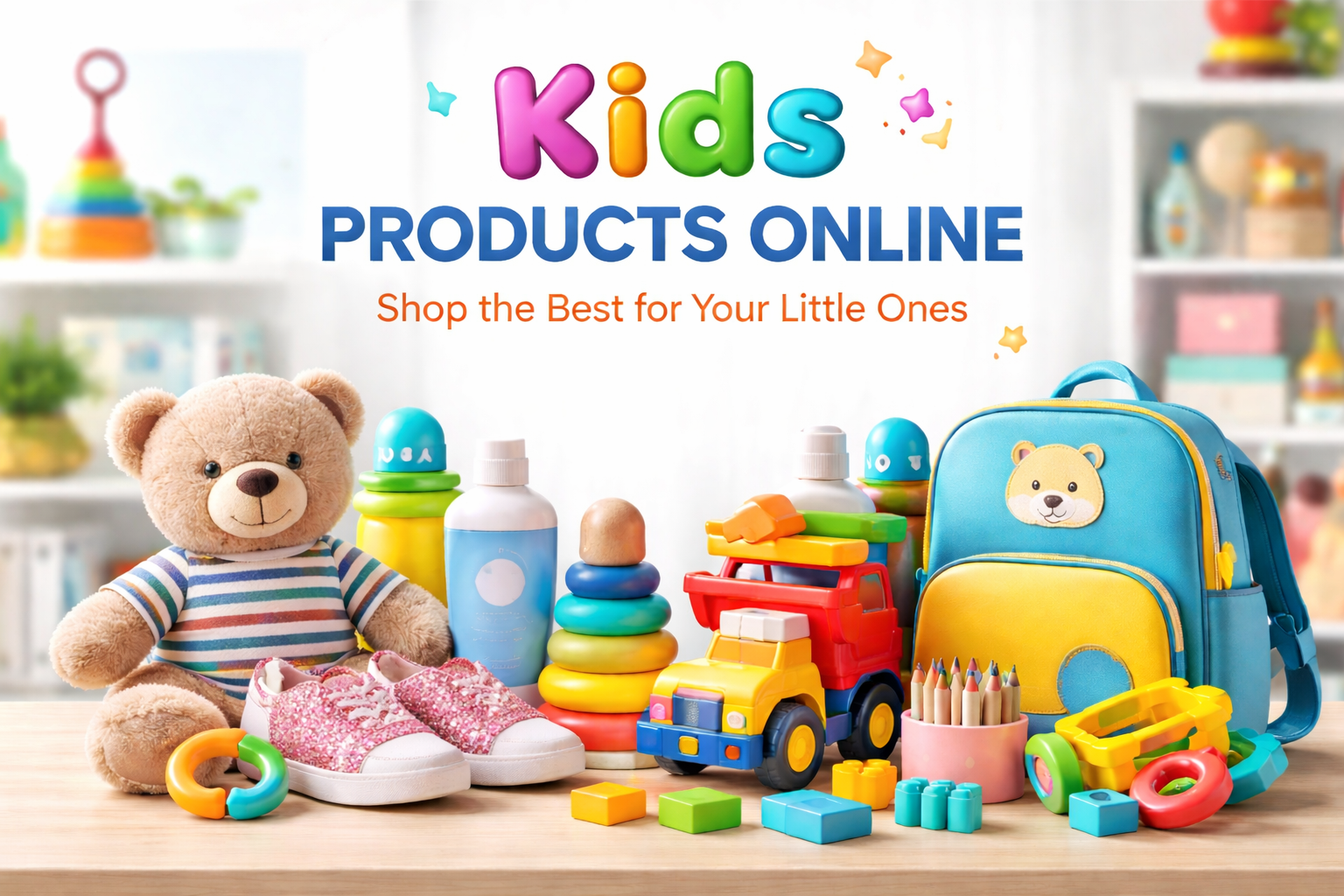 Colorful-kids-products-online-display