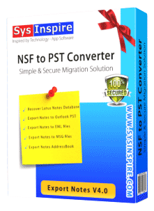 SysInspire NSF to PST Converter Software