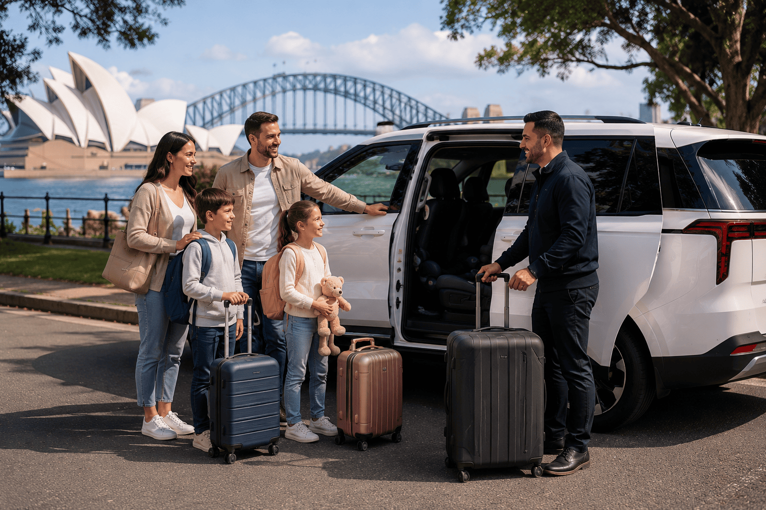 family-airport-transfer-sydney-harbour