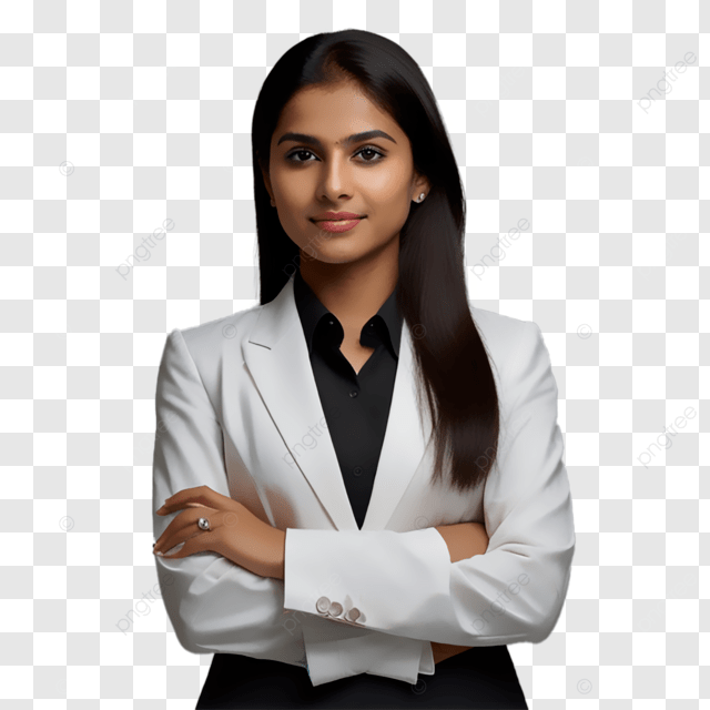 pngtree-indian-office-girl-wearing-formal-black-and-white-dress-with-long-png-image_12502567-1