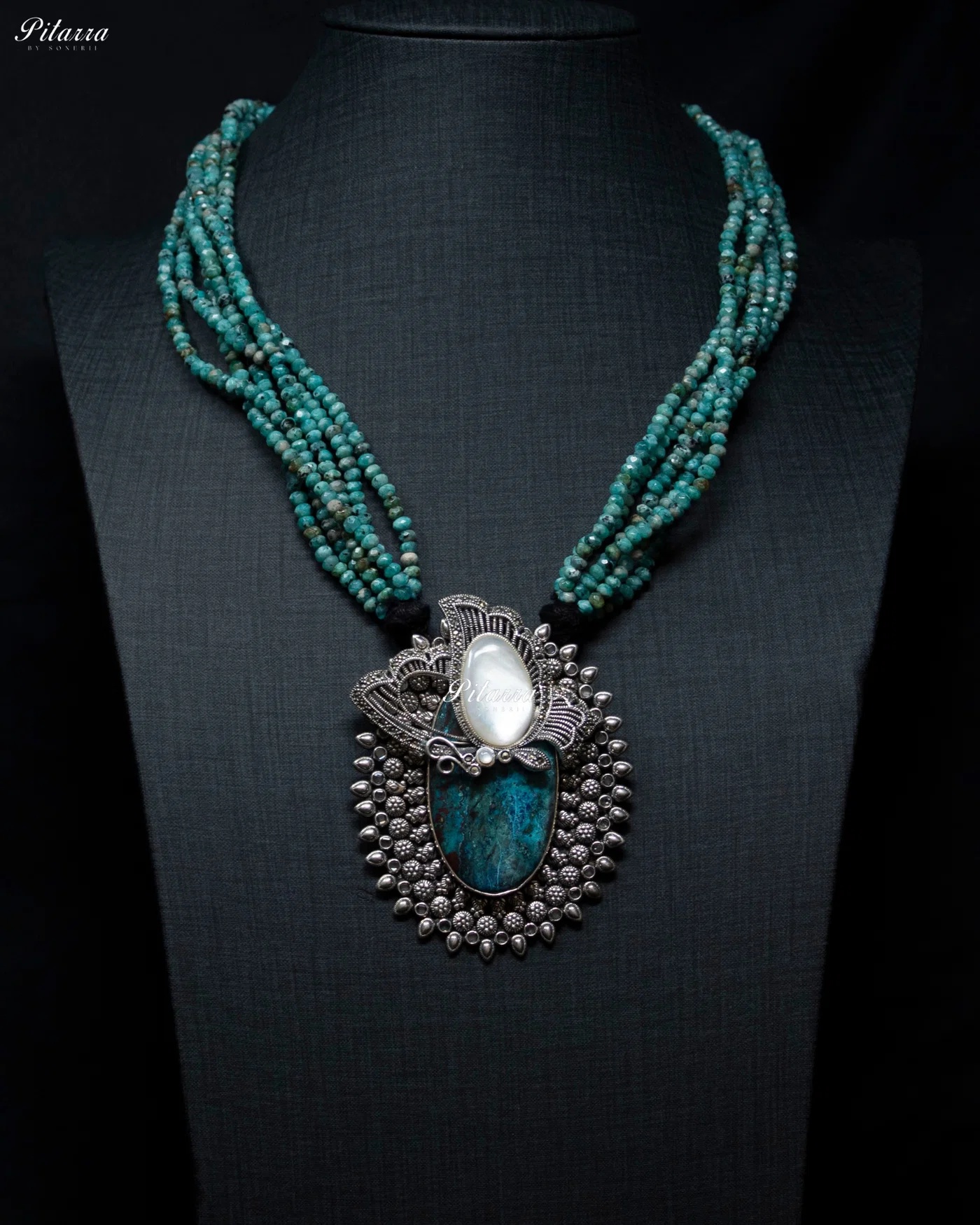 Big-Turquoise-Stone-Blue-Beads-92.5-Silver-Necklace2