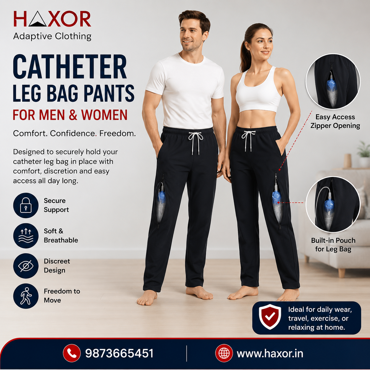 CATHETER-LEG-BAG-PANTS