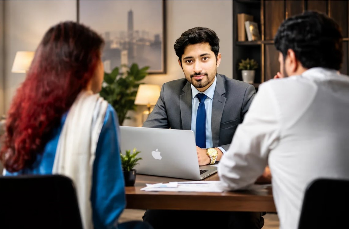 Mera-Ustad-CEO-interviewing-a-tutor-with-a-student-in-office-1
