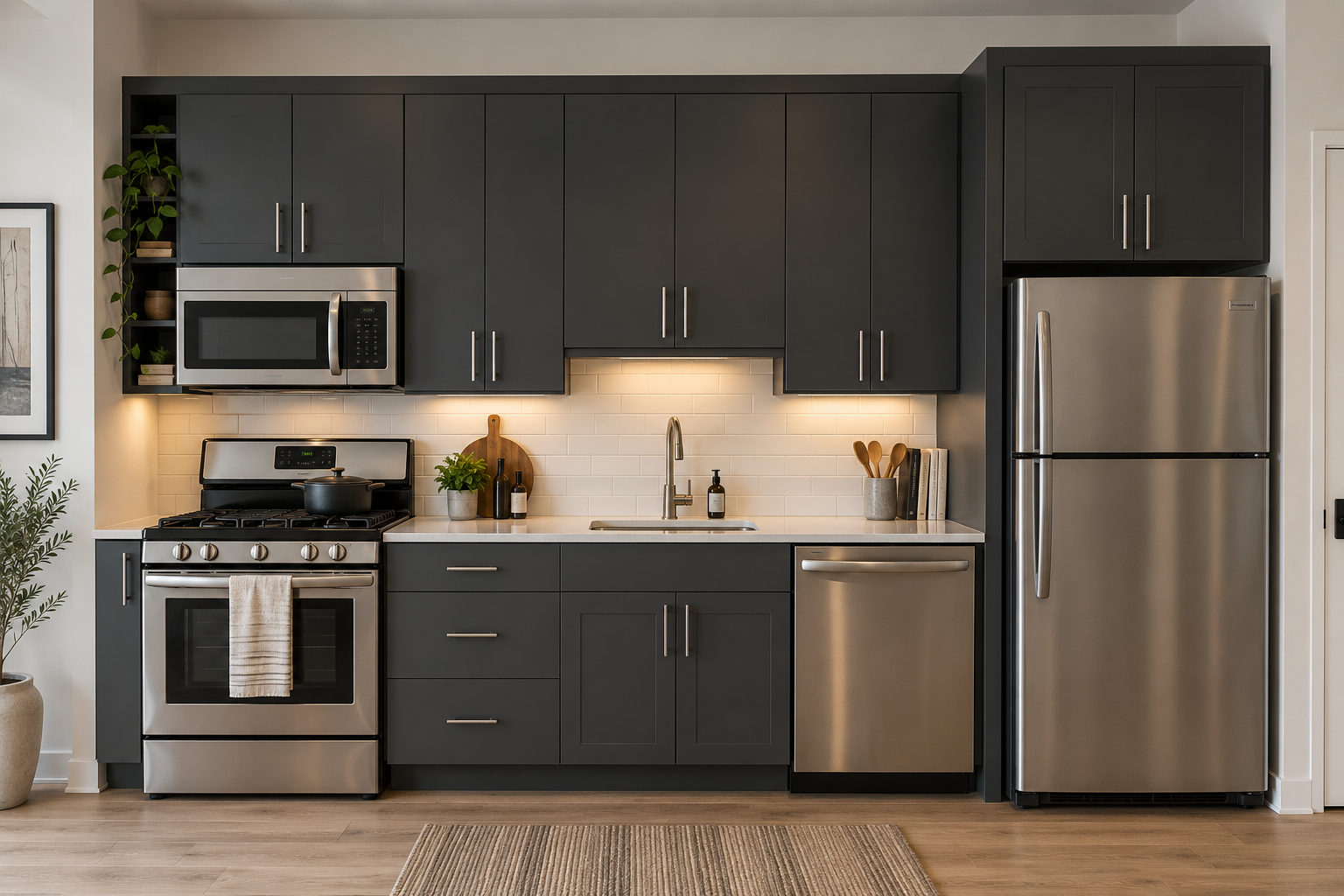 One-wall-kitchens-for-compact-units