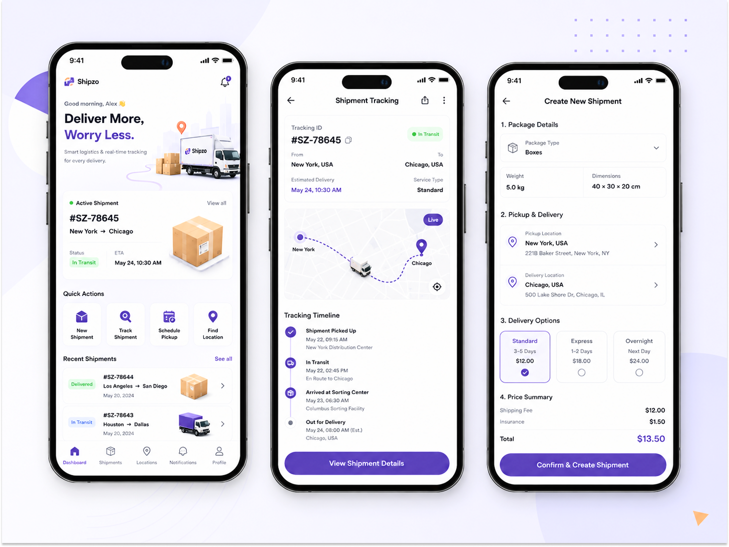 ShipZo-Logistics-App-UI-Design