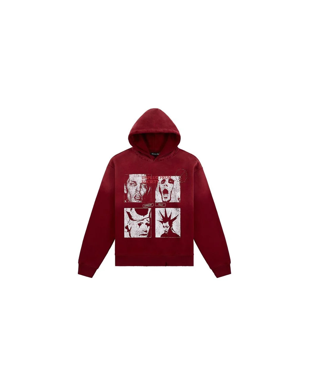 boredom-kills-Red-Unplug-Hoodie-Bk020