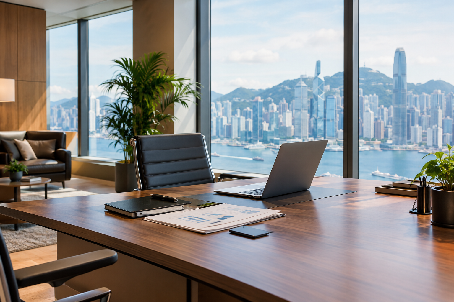 Executive-Office-with-Harbor-Skyline