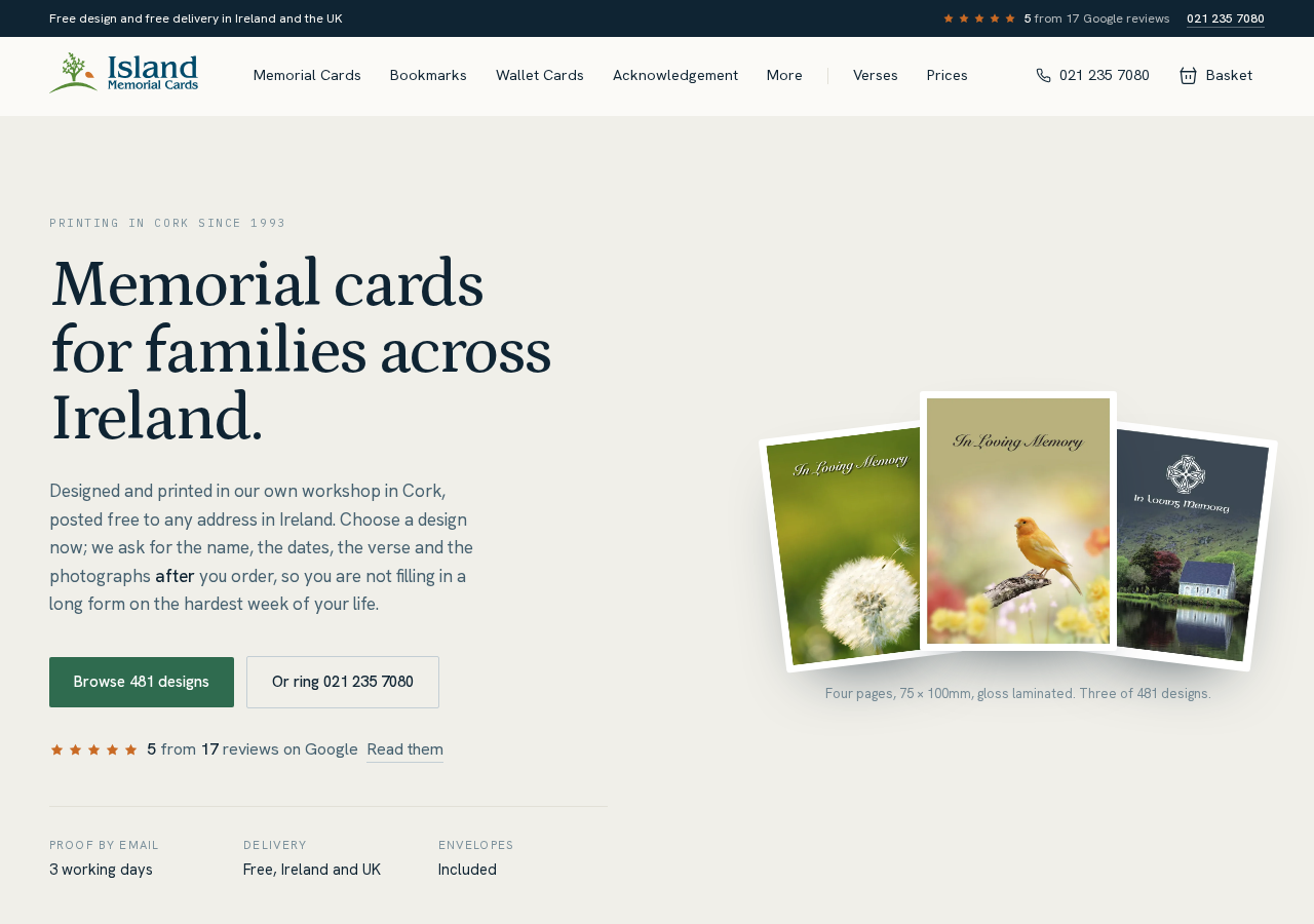 island-memorial-cards